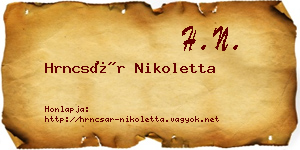 Hrncsár Nikoletta névjegykártya
